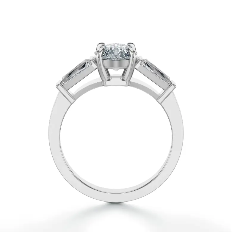 Pierścionek z dużym diamentem z białego złota SBPZ_060